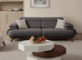 Atelier Del Sofa Bonjo Walnut - Anthracite Sofá de 3 Plazas